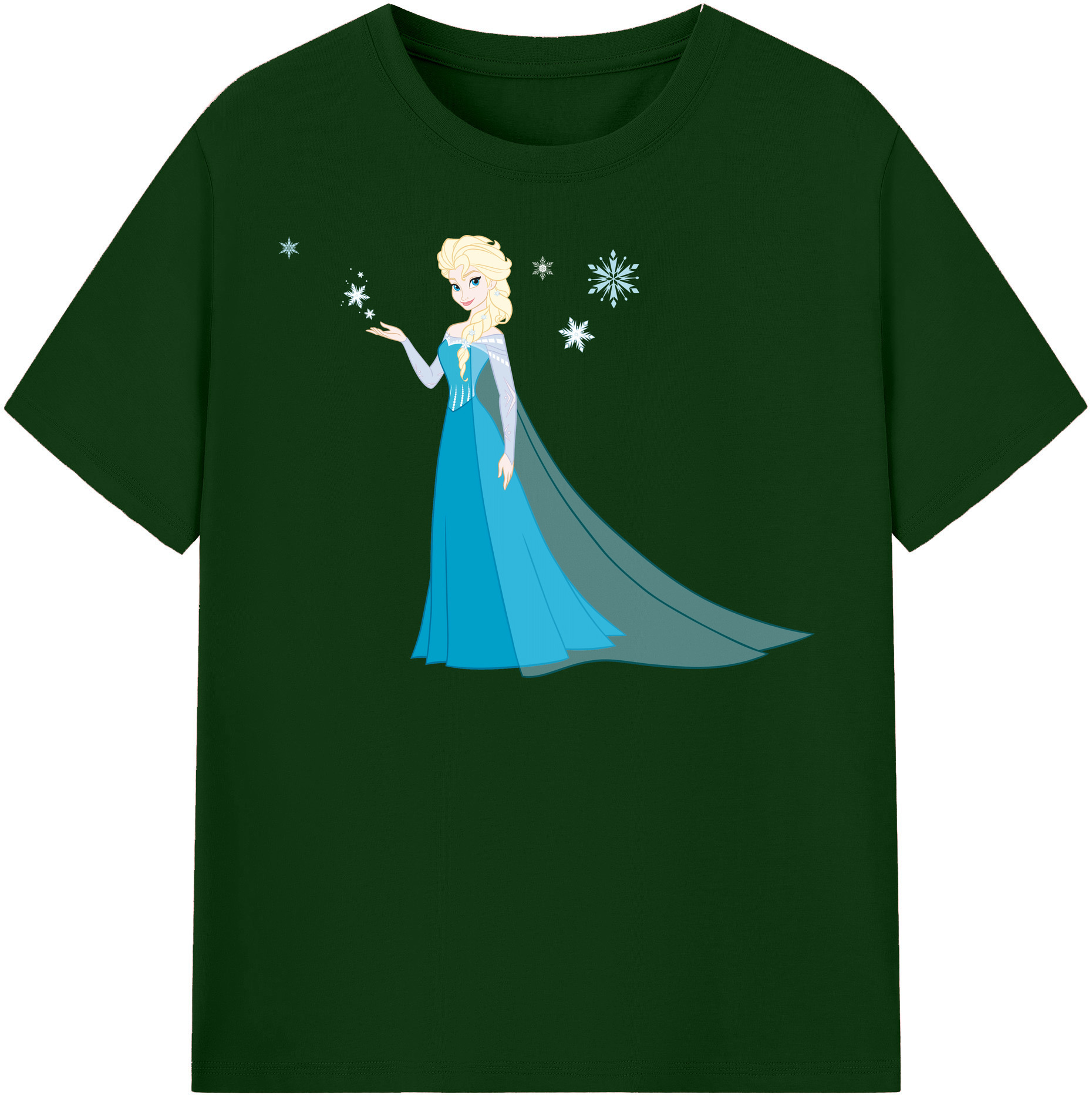 （画像用） アナと雪の女王 アンナ エルサ Frozen Anna Elsa 綿100％半袖Tシャツ（フロントプリント）